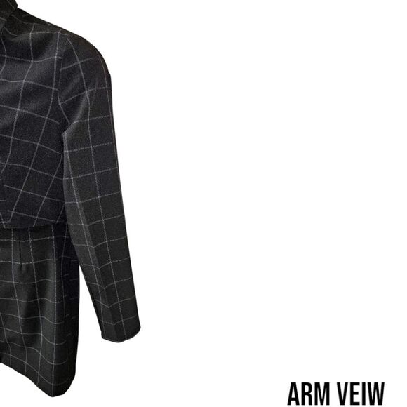 KINGSTON GRAY Juniors 2Pc Black & White Pin- Stripe Skirt Suit Set Size XL - Picture 7 of 16